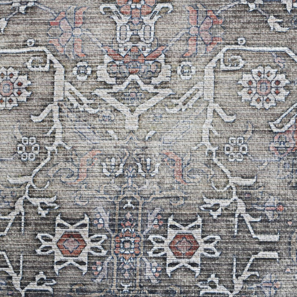Amer Rugs Alaska Vintage Medallion Machine-washable Area Rug – Soft, Durable, And Perfect For Busy Homes Green,Gray Polyester, Cotton Ala65376