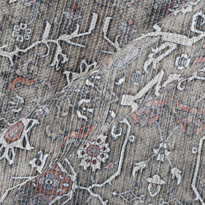 Amer Rugs Alaska Vintage Medallion Machine-washable Area Rug – Soft, Durable, And Perfect For Busy Homes Green,Gray Polyester, Cotton Ala65376