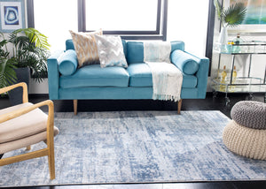 Safavieh Amelia Luxurious Area Rug - Elegant Ivory And Blue Design For Modern Home Décor And Comfort Ivory ,Blue 75% Polypropylene 25% Shrink Polyester Ala700a-1218