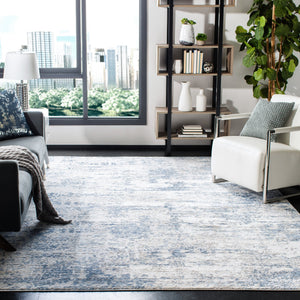 Safavieh Amelia Luxurious Area Rug - Elegant Ivory And Blue Design For Modern Home Décor And Comfort Ivory ,Blue 75% Polypropylene 25% Shrink Polyester Ala700a-1218