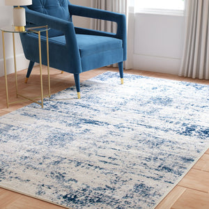 Safavieh Amelia Area Rug - Modern Turkish Design For Elegant Living Spaces, Perfect Blend Of Comfort & Style Ivory ,Navy 75% Polypropylene 25% Shrink Polyester Ala700b-68ov