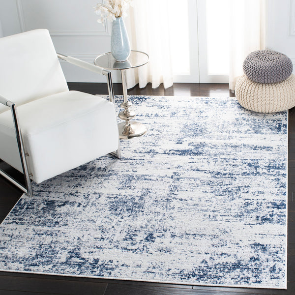 Safavieh Amelia Area Rug - Modern Turkish Design For Elegant Living Spaces, Perfect Blend Of Comfort & Style Ivory ,Navy 75% Polypropylene 25% Shrink Polyester Ala700b-68ov