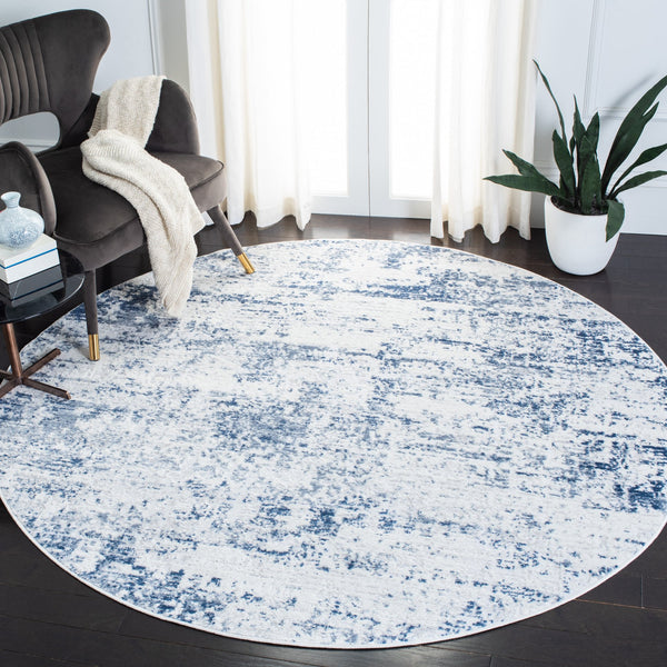 Safavieh Amelia Luxurious Area Rug - Elegant Ivory And Blue Design For Modern Home Décor And Comfort Ivory ,Navy 75% Polypropylene 25% Shrink Polyester Ala700b-216