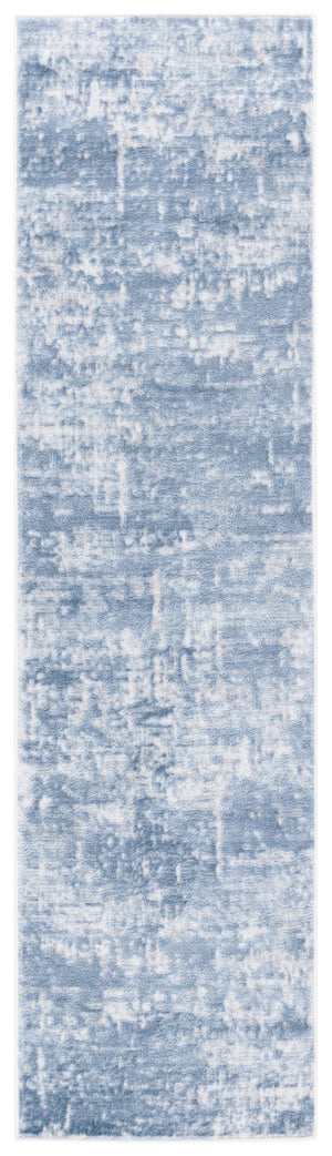 Safavieh Amelia Modern Turkish Ivory And Steel Blue Area Rug — Low Pile, Durable Power-Loomed Accent Rug 3'-0" x 3'-0" ALA700D-3SQ