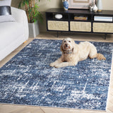 Safavieh Amelia 700 Power Loomed Contemporary Rug Ivory / Dark Blue 75% Polypropylene 25% Shrink Polyester