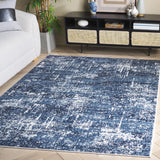 Safavieh Amelia 700 Power Loomed Contemporary Rug Ivory / Dark Blue 75% Polypropylene 25% Shrink Polyester