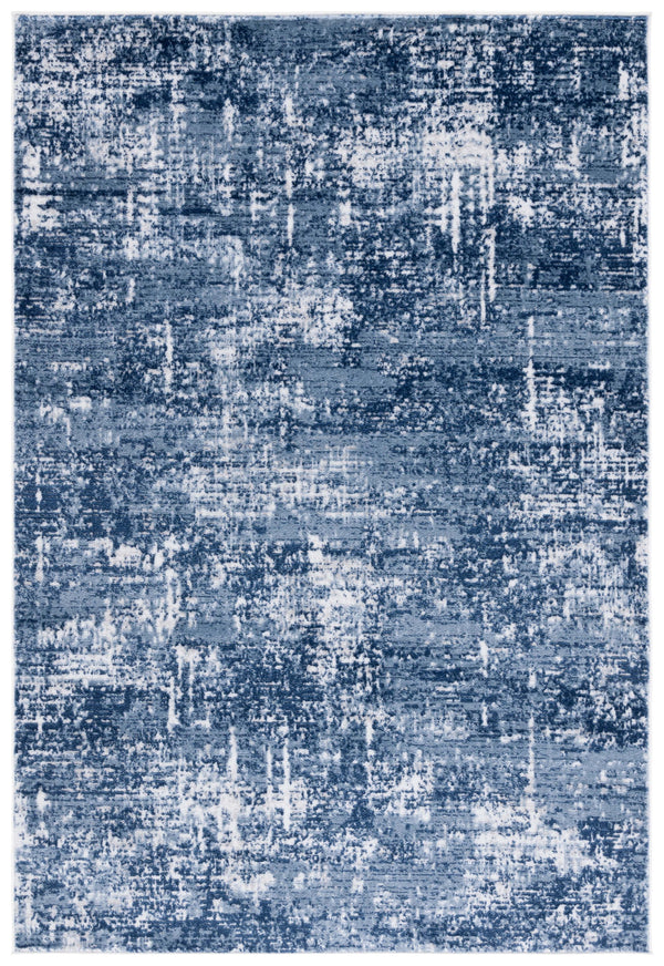 Safavieh Amelia Elegant 5'3" X 7'6" Ivory & Dark Blue Area Rug - Contemporary Style, Oeko-tex Certified Quality Ivory ,Dark Blue 75% Polypropylene 25% Shrink Polyester Ala700m-5