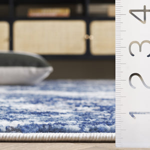 Safavieh Amelia Contemporary Oversized Area Rug In Ivory And Navy - Elevate Your Home Décor With Style Ivory ,Navy 75% Polypropylene 25% Shrink Polyester Ala705a-212