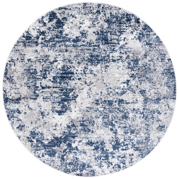 Safavieh Amelia Area Rug - Contemporary Power Loomed Design In Elegant Ivory And Navy For Modern Homes Ivory ,Navy 75% Polypropylene 25% Shrink Polyester Ala705a-4