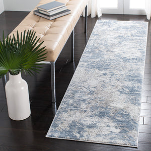 Safavieh Amelia Contemporary Oversized Area Rug In Ivory And Navy - Elevate Your Home Décor With Style Grey ,Blue 75% Polypropylene 25% Shrink Polyester Ala705f-68