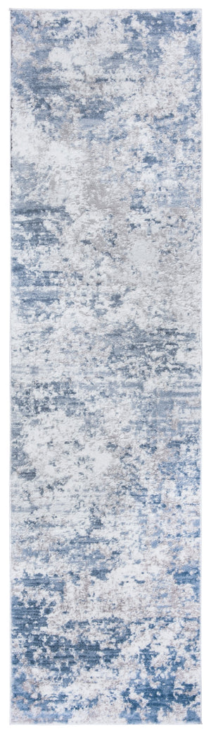 Safavieh Amelia Area Rug - Contemporary Power Loomed Design In Elegant Ivory And Navy For Modern Homes Grey ,Blue 75% Polypropylene 25% Shrink Polyester Ala705f-10r