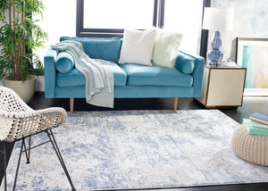 Safavieh Amelia Contemporary Oversized Area Rug In Ivory And Navy - Elevate Your Home Décor With Style Grey ,Blue 75% Polypropylene 25% Shrink Polyester Ala705f-68