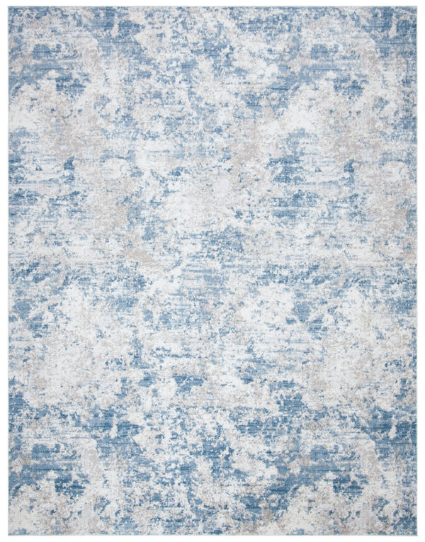 Safavieh Amelia Area Rug - Contemporary Power Loomed Design In Elegant Ivory And Navy For Modern Homes Grey ,Blue 75% Polypropylene 25% Shrink Polyester Ala705f-10r
