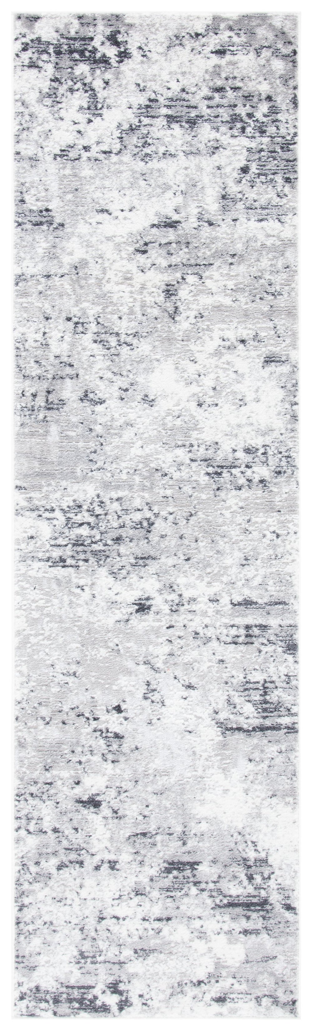 Safavieh Amelia Contemporary Square Area Rug In Grey Ivory — Low-Profile, Durable Power-Loomed Design For Modern Homes 8'-0" x 8'-0" ALA705G-8SQ