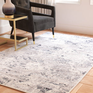 Safavieh Amelia Contemporary Oversized Area Rug In Ivory And Navy - Elevate Your Home Décor With Style Grey ,Ivory 75% Polypropylene 25% Shrink Polyester Ala705g-222
