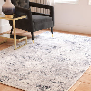 Safavieh Amelia Contemporary Square Area Rug In Grey Ivory — Low-Profile, Durable Power-Loomed Design For Modern Homes 8'-0" x 8'-0" ALA705G-8SQ