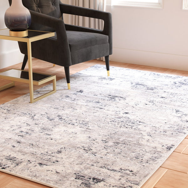 Safavieh Amelia Contemporary Square Area Rug In Grey Ivory — Low-Profile, Durable Power-Loomed Design For Modern Homes 8'-0" x 8'-0" ALA705G-8SQ