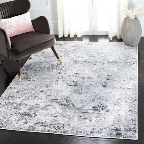 Safavieh Amelia Contemporary Oversized Area Rug In Ivory And Navy - Elevate Your Home Décor With Style Grey ,Ivory 75% Polypropylene 25% Shrink Polyester Ala705g-222