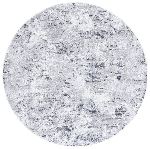 Safavieh Amelia Contemporary Square Area Rug In Grey Ivory — Low-Profile, Durable Power-Loomed Design For Modern Homes 8'-0" x 8'-0" ALA705G-8SQ
