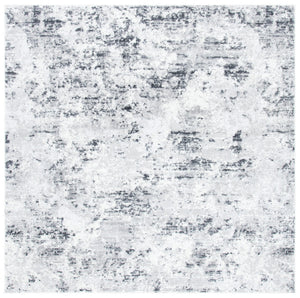 Safavieh Amelia Contemporary Square Area Rug In Grey Ivory — Low-Profile, Durable Power-Loomed Design For Modern Homes 8'-0" x 8'-0" ALA705G-8SQ