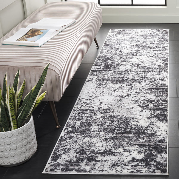 Safavieh Amelia Contemporary Oversized Area Rug In Ivory And Navy - Elevate Your Home Décor With Style Charcoal ,Ivory 75% Polypropylene 25% Shrink Polyester Ala705h-24