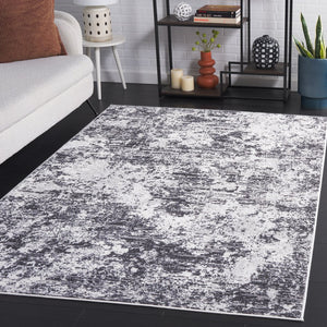 Safavieh Amelia Area Rug - Contemporary Power Loomed Design In Elegant Ivory And Navy For Modern Homes Charcoal ,Ivory 75% Polypropylene 25% Shrink Polyester Ala705h-6