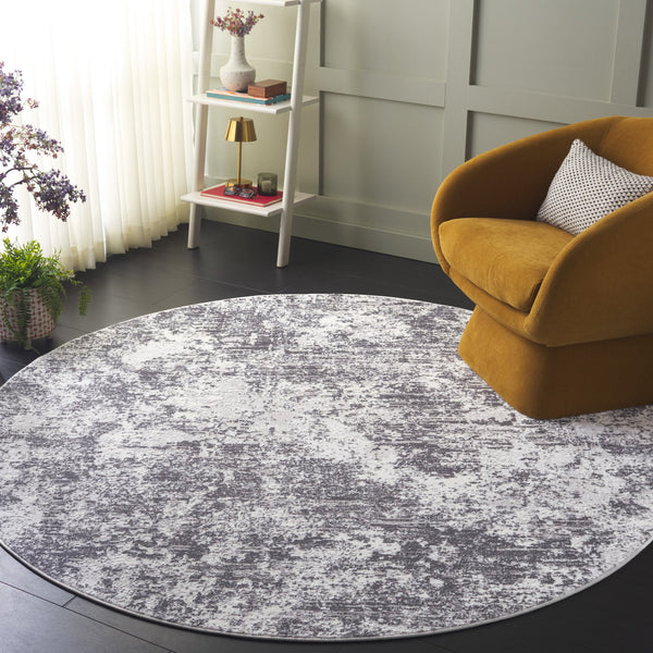 Safavieh Amelia Contemporary Oversized Area Rug In Ivory And Navy - Elevate Your Home Décor With Style Charcoal ,Ivory 75% Polypropylene 25% Shrink Polyester Ala705h-24