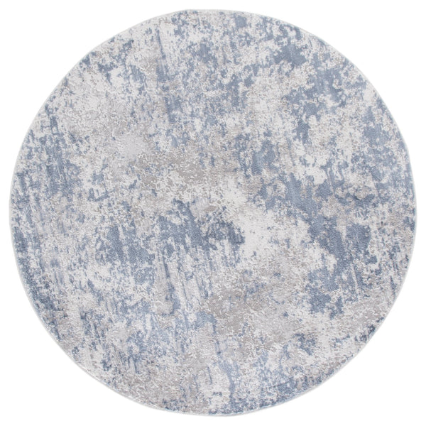 Safavieh Amelia Contemporary Dark Blue & Grey Runner Rug, Low-Profile 3/8" Pile, Power-Loomed Durability 2'-2" x 16'-0" ALA705M-216