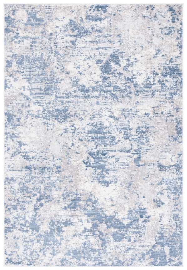 Safavieh Amelia Contemporary Dark Blue & Grey Runner Rug, Low-Profile 3/8" Pile, Power-Loomed Durability 2'-2" x 16'-0" ALA705M-216