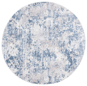 Safavieh Amelia Contemporary Dark Blue & Grey Runner Rug, Low-Profile 3/8" Pile, Power-Loomed Durability 2'-2" x 16'-0" ALA705M-216