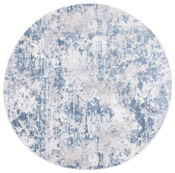 Safavieh Amelia Contemporary Dark Blue & Grey Runner Rug, Low-Profile 3/8" Pile, Power-Loomed Durability 2'-2" x 16'-0" ALA705M-216