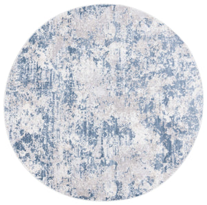 Safavieh Amelia Contemporary Oversized Area Rug In Ivory And Navy - Elevate Your Home Décor With Style Dark Blue ,Grey 75% Polypropylene 25% Shrink Polyester Ala705m-3sq