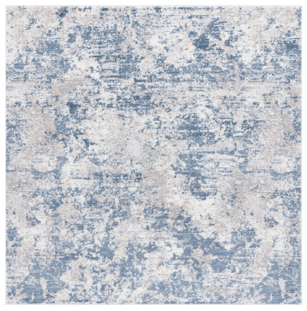 Safavieh Amelia Contemporary Oversized Area Rug In Ivory And Navy - Elevate Your Home Décor With Style Dark Blue ,Grey 75% Polypropylene 25% Shrink Polyester Ala705m-3sq