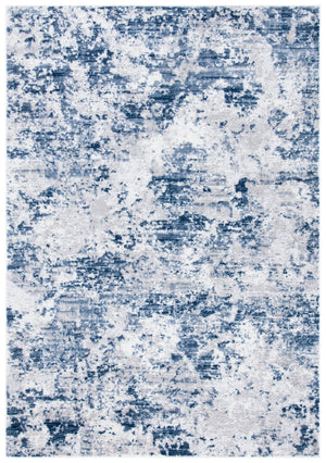 Safavieh Amelia Contemporary Oversized Area Rug In Ivory And Navy - Elevate Your Home Décor With Style Navy ,Grey 75% Polypropylene 25% Shrink Polyester Ala705n-10r