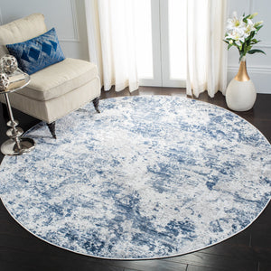 Safavieh Amelia Contemporary Oversized Area Rug In Ivory And Navy - Elevate Your Home Décor With Style Navy ,Grey 75% Polypropylene 25% Shrink Polyester Ala705n-10r