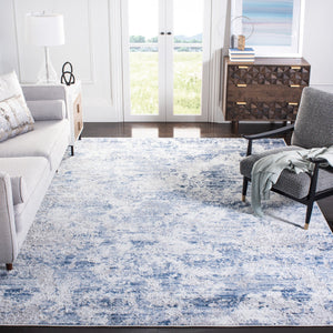 Safavieh Amelia Contemporary Oversized Area Rug In Ivory And Navy - Elevate Your Home Décor With Style Navy ,Grey 75% Polypropylene 25% Shrink Polyester Ala705n-10r