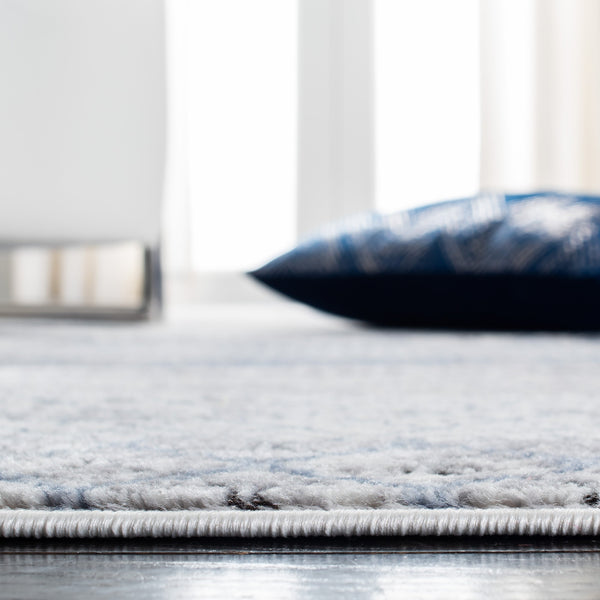 Safavieh Amelia Contemporary Geometric Area Rug - Elegant Grey To Light Blue Design For High-traffic Spaces Grey ,Light Blue 75% Polypropylene 25% Shrink Polyester Ala761g-218