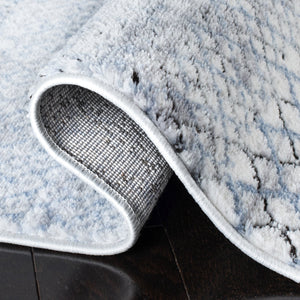 Safavieh Amelia Contemporary Geometric Area Rug - Elegant Grey To Light Blue Design For High-traffic Spaces Grey ,Light Blue 75% Polypropylene 25% Shrink Polyester Ala761g-218