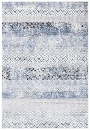 Safavieh Amelia Contemporary Geometric Area Rug - Elegant Grey To Light Blue Design For High-traffic Spaces Grey ,Light Blue 75% Polypropylene 25% Shrink Polyester Ala761g-218