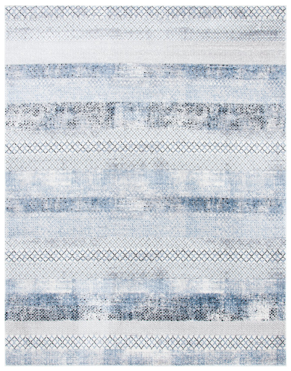 Safavieh Amelia Contemporary Geometric Area Rug - Elegant Grey To Light Blue Design For High-traffic Spaces Grey ,Light Blue 75% Polypropylene 25% Shrink Polyester Ala761g-218