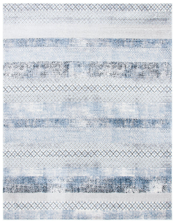 Safavieh Amelia Contemporary Geometric Area Rug - Elegant Grey To Light Blue Design For High-traffic Spaces Grey ,Light Blue 75% Polypropylene 25% Shrink Polyester Ala761g-218