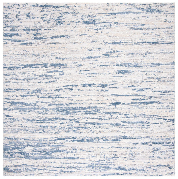 Safavieh Amelia Luxurious Abstract Area Rug – Plush Softness, Durable Design, Perfect For Modern Spaces Ivory ,Blue 75% Polypropylene 25% Shrink Polyester Ala768a-10sq