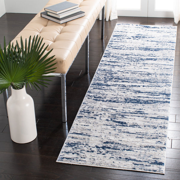Safavieh Amelia Luxurious Abstract Area Rug – Plush Softness, Durable Design, Perfect For Modern Spaces Grey ,Navy 75% Polypropylene 25% Shrink Polyester Ala768b-8r