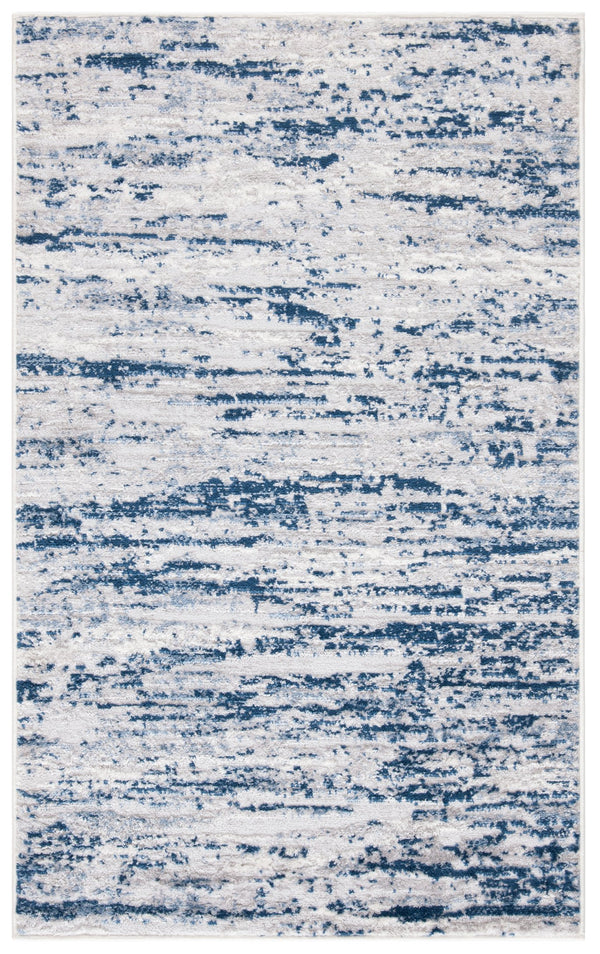 Safavieh Amelia Luxurious Abstract Area Rug – Plush Softness, Durable Design, Perfect For Modern Spaces Grey ,Navy 75% Polypropylene 25% Shrink Polyester Ala768b-8r
