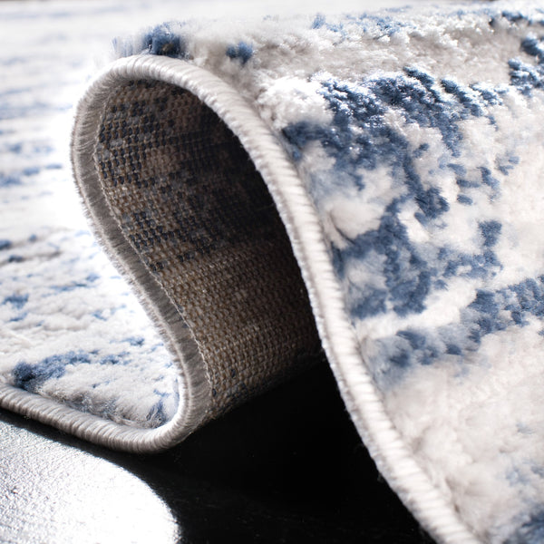 Safavieh Amelia Luxurious Abstract Area Rug – Plush Softness, Durable Design, Perfect For Modern Spaces Grey ,Navy 75% Polypropylene 25% Shrink Polyester Ala768b-8r