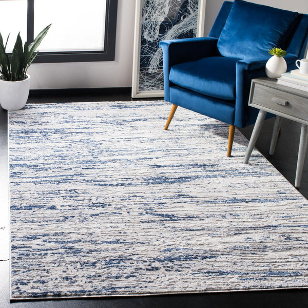 Safavieh Amelia Elegant Area Rug - Sophisticated Contemporary Design For Any Living Space, Made In Turkey Grey ,Navy 75% Polypropylene 25% Shrink Polyester Ala768b-68ov
