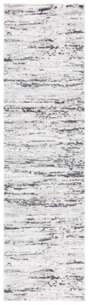 Safavieh Amelia Round Area Rug Light Grey Charcoal – Low-Pile Power-Loomed Poly Blend, Modern Durable Accent For Living Rooms 8'-0" x 8'-0" ALA768F-8R