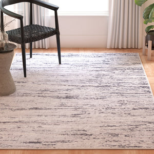 Safavieh Amelia Round Area Rug Light Grey Charcoal – Low-Pile Power-Loomed Poly Blend, Modern Durable Accent For Living Rooms 8'-0" x 8'-0" ALA768F-8R