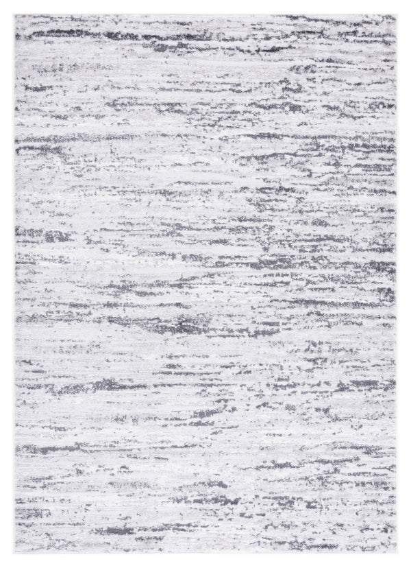 Safavieh Amelia Round Area Rug Light Grey Charcoal – Low-Pile Power-Loomed Poly Blend, Modern Durable Accent For Living Rooms 8'-0" x 8'-0" ALA768F-8R