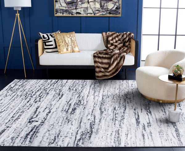 Safavieh Amelia Modern Square Rug In Light Grey Charcoal – Power-Loomed Turkish Craft, Low-Maintenance Elegance 8'-0" x 8'-0" ALA768F-8SQ